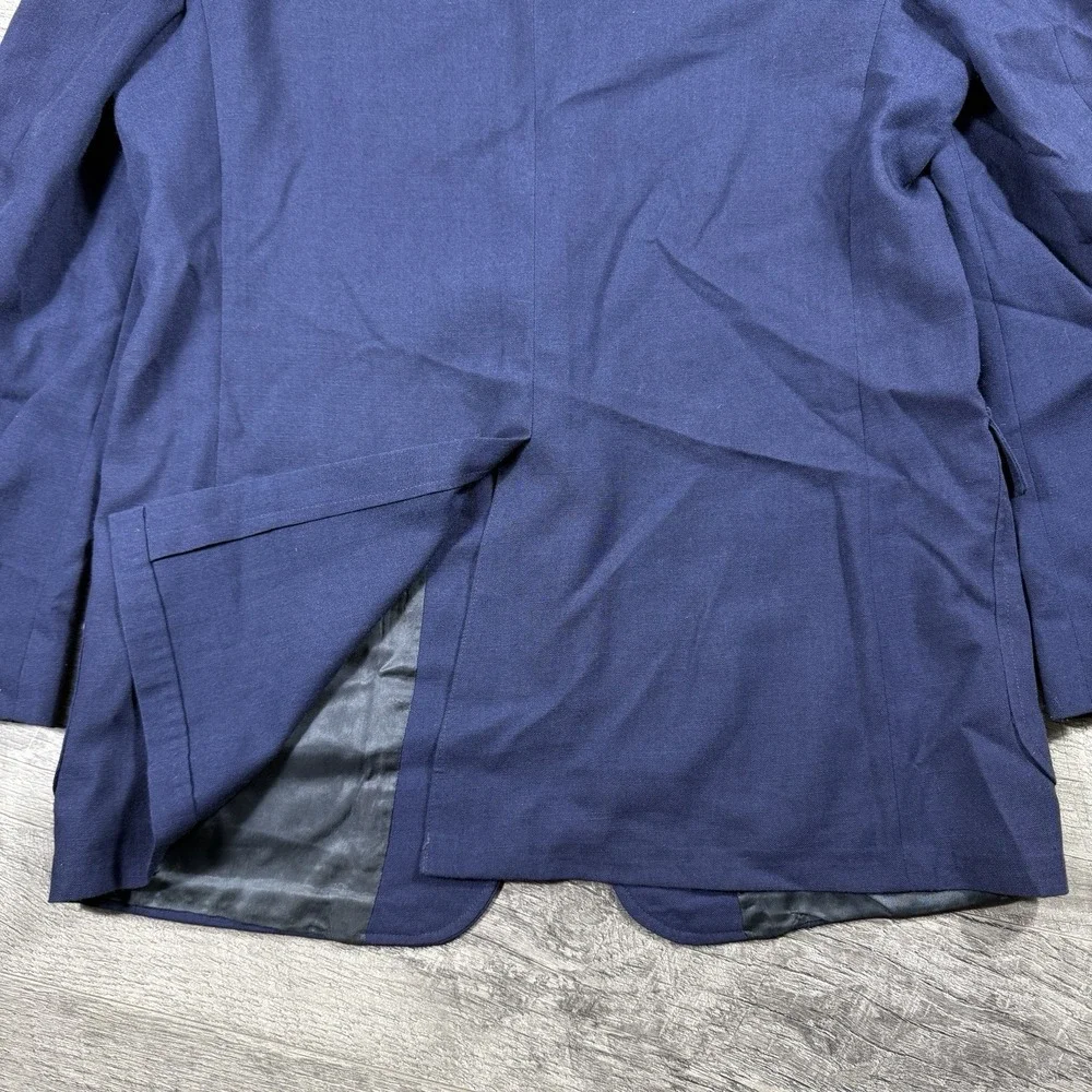 Vintage 70s Men's Hopsack knit blazer jacket sport suit Coat Made In USA Size 44